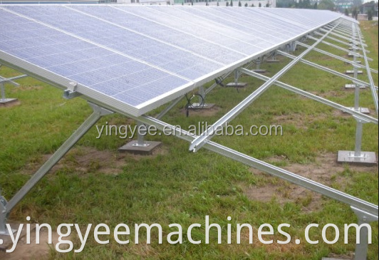 Solar Energy Bracket Rack Cold Roll Forming Machine / Grid Solar System For PV Roof Mounting Brackets